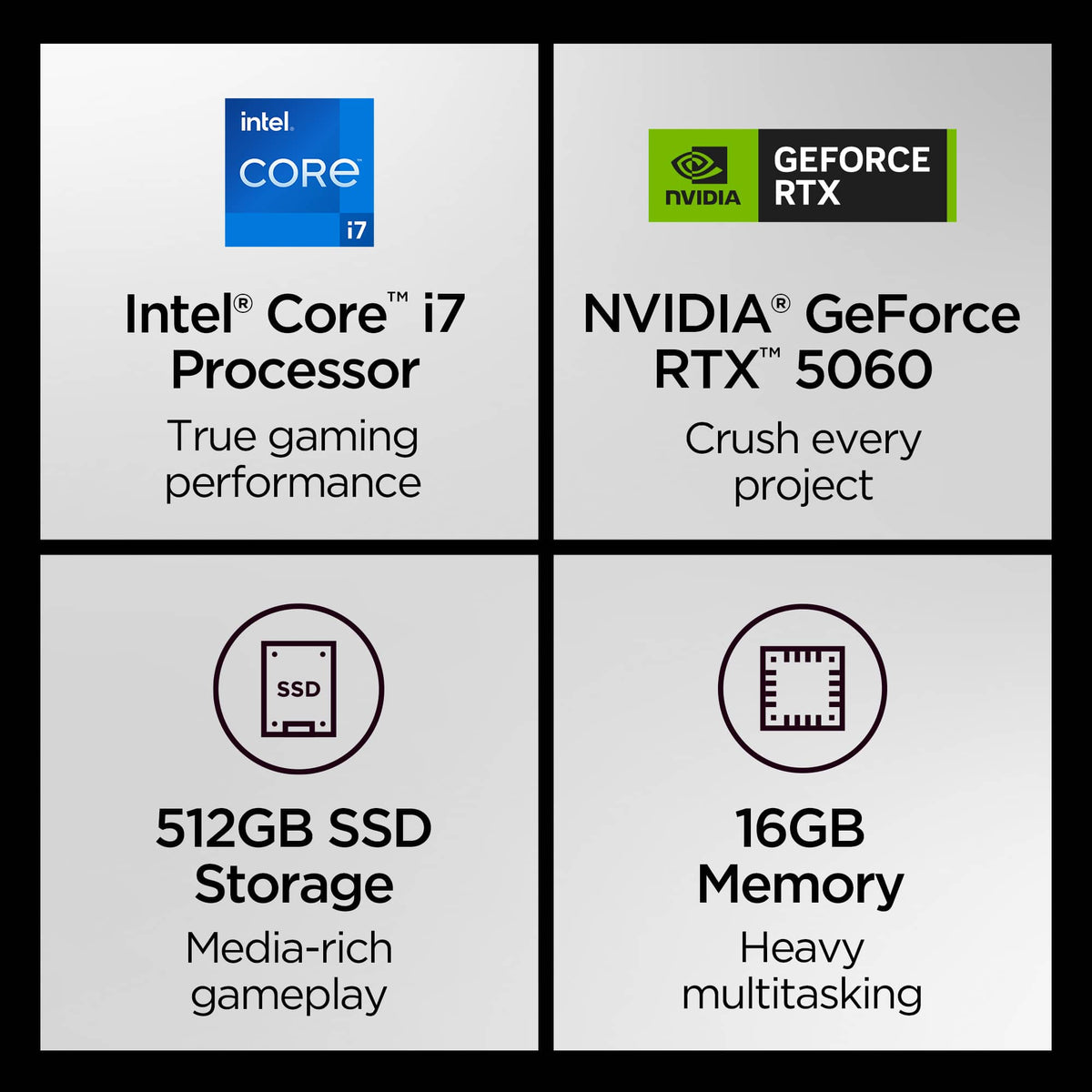 Lenovo - LOQ 15.6" 2K Gaming Laptop - Core i7 13650HX 2023 - 16GB Memory - NVIDIA GeForce RTX 5060 - 512GB Storage - Eclipse Black