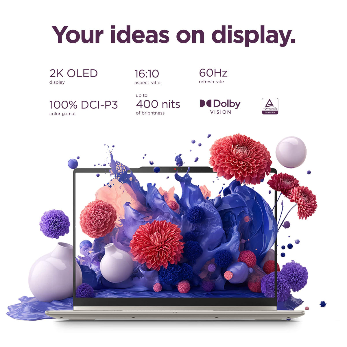 Lenovo - Yoga 7a 2-in-1 14" 2K OLED Touchscreen Laptop - AMD Ryzen AI 5 430 2026- 16GB Memory - 512GB Storage - Copilot+ PC - Seashell