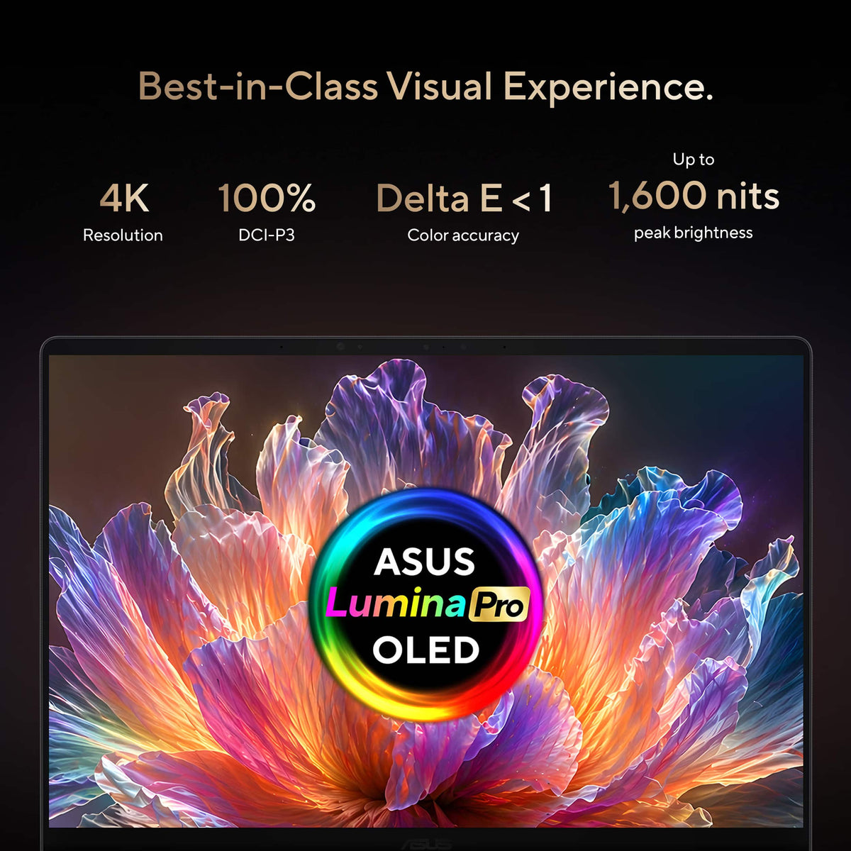 ASUS - ProArt P16 16" 4K OLED Touchscreen Laptop - NVIDIA RTX Spark N1X 18-Core (2026) - 24GB Memory - 512GB Storage - Nano Black