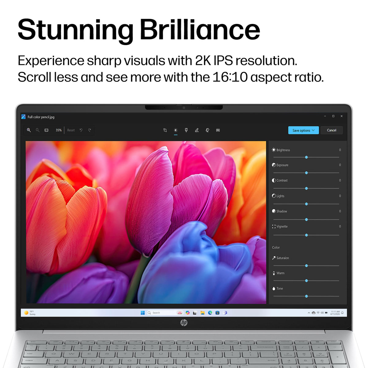 HP - OmniBook 3 - 16" 2K Touchscreen Laptop - AMD Ryzen 5 40 - 16GB Memory - 256GB SSD - Glacier Silver