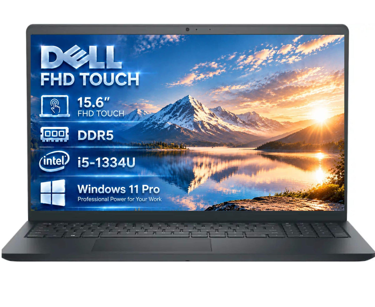 Dell - Upgraded - 15.6" 2K Touchscreen Laptop - Intel 13th Generation Core i5 1334U 2023 - 16GB Memory - 512 GB Storage-Windows 11 Pro - Black