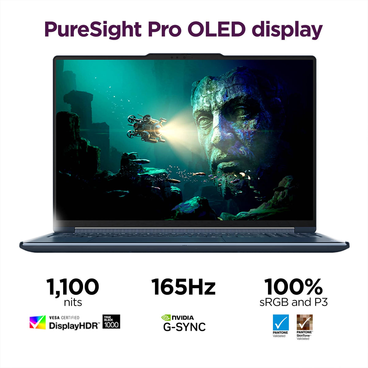 Lenovo - Yoga 9n 2-in-1 16" 3K OLED Touchscreen Laptop - NVIDIA RTX Spark N1X 20-Core (2026) - 64GB Memory - 1TB Storage - Cosmic Blue