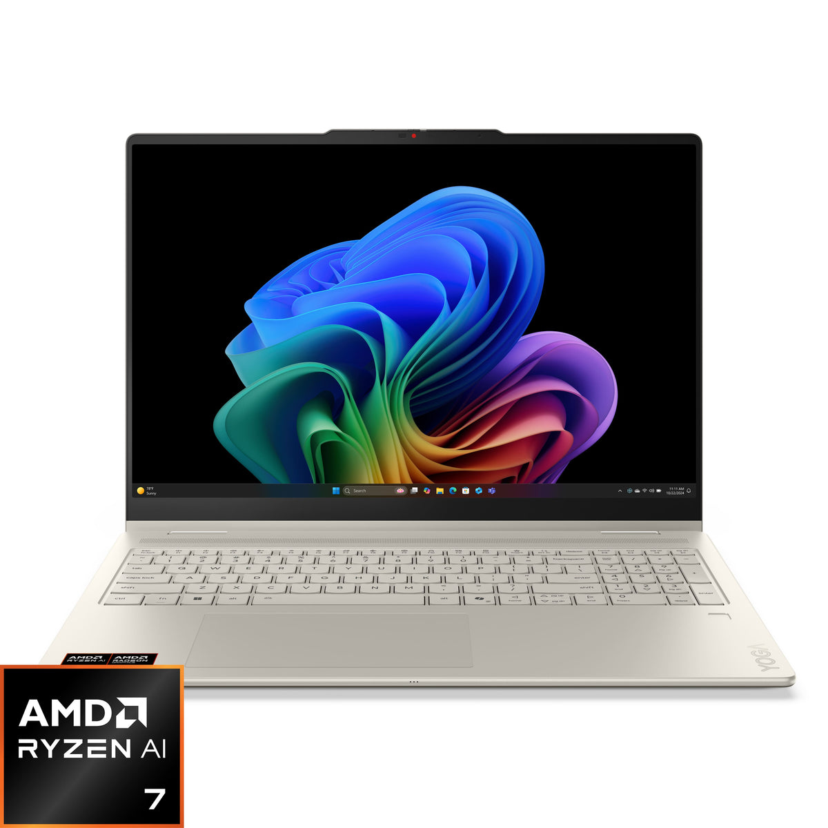 Lenovo - Yoga 7a 2-in-1 16" 2K OLED Touchscreen Laptop - AMD Ryzen AI 7 445 2026 - 24GB Memory - 1TB Storage - Copilot+ PC - Seashell