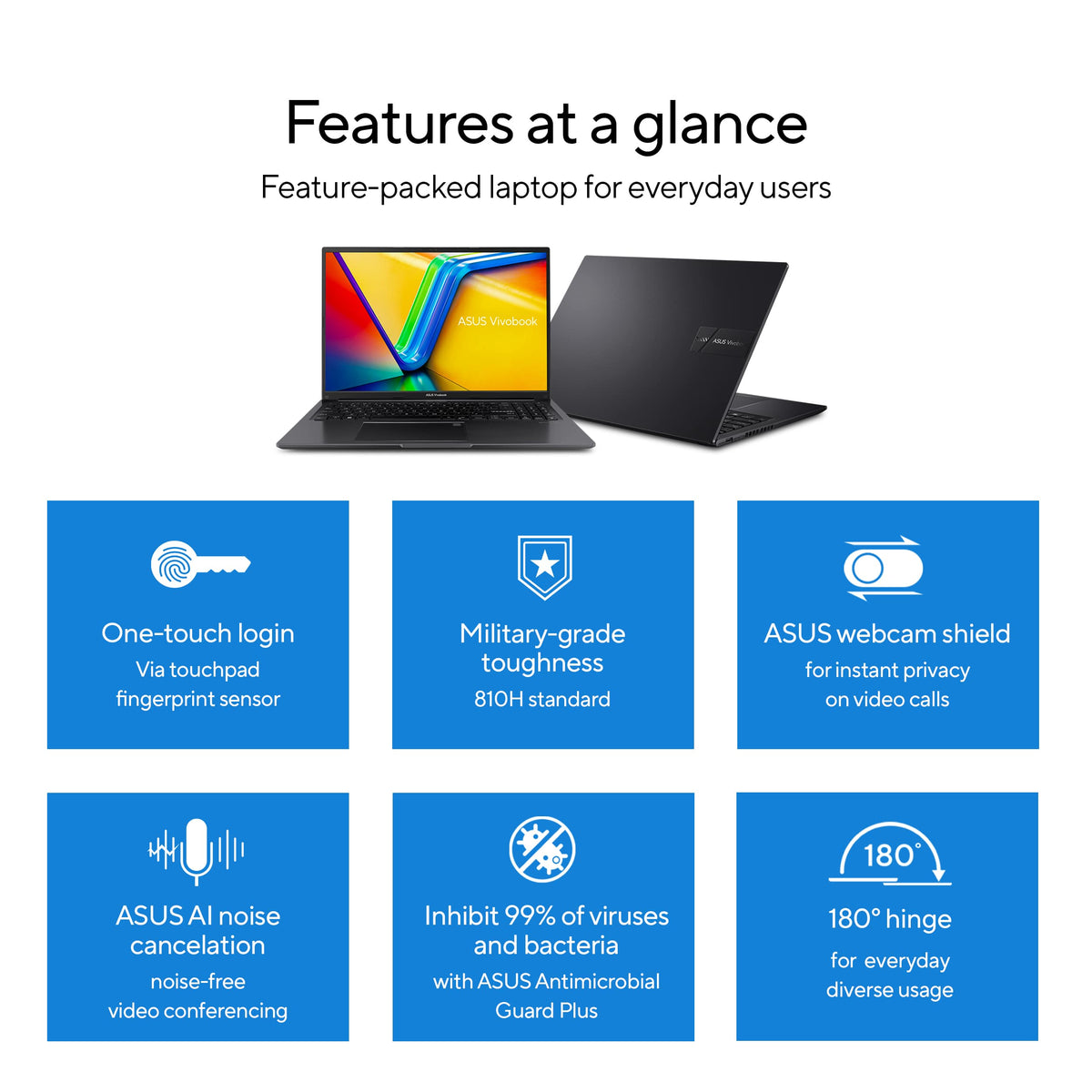 ASUS - Vivobook 16 16" FHD+ Laptop - AMD Ryzen 7 7730U with 16GB Memory - 1TB SSD - Indie Black