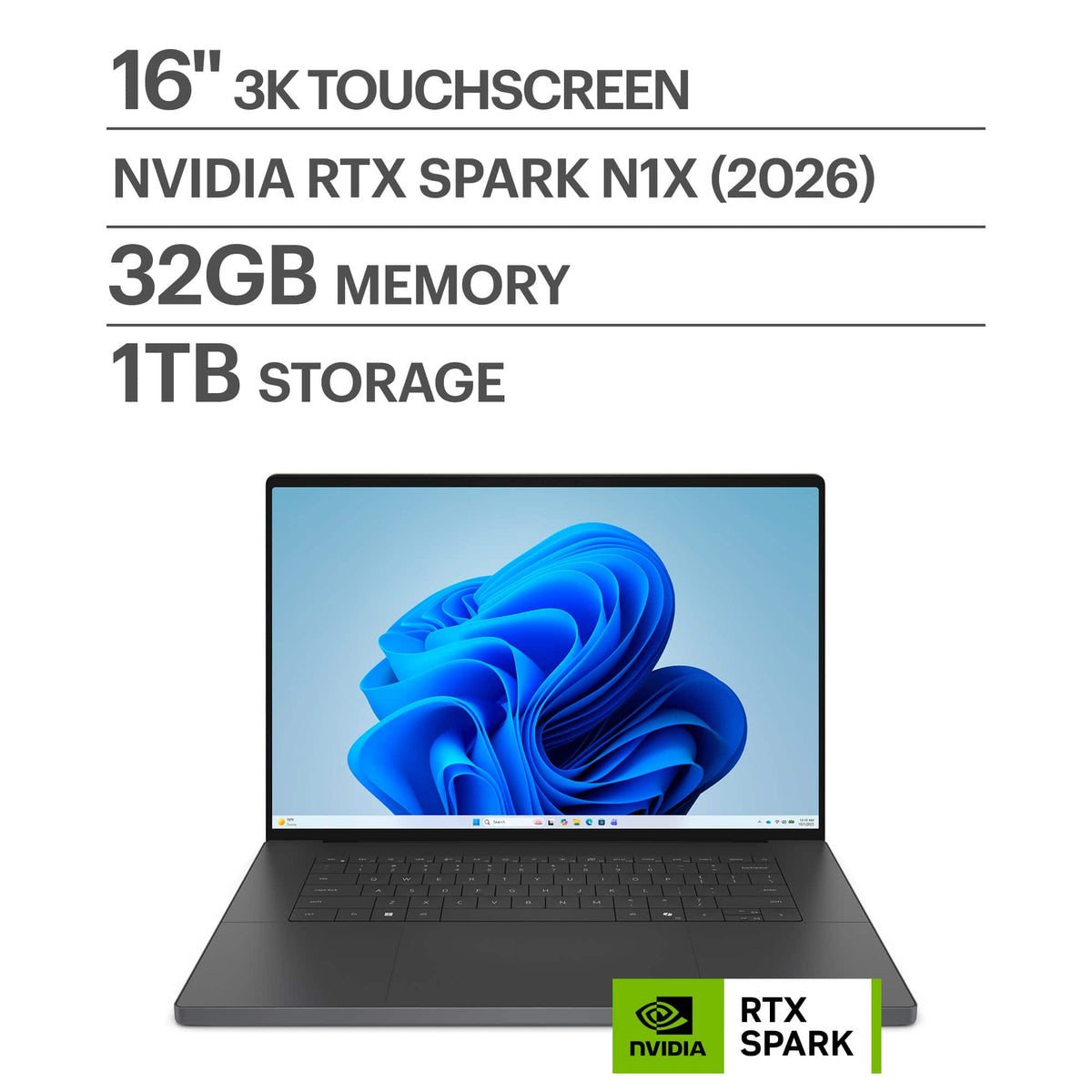 Dell - XPS - 16" 3.2K OLED Touchscreen Laptop - NVIDIA RTX Spark N1X 20-Core (2026) - 32GB Memory - 1TB Storage - Graphite