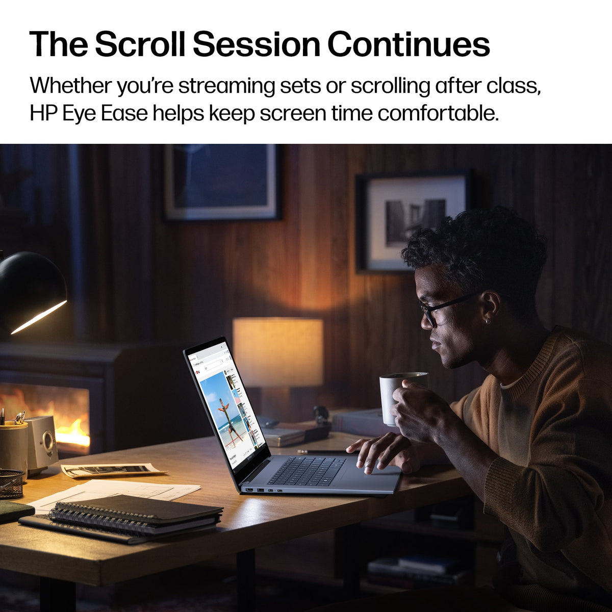 HP - OmniBook 3 - 14" 2K OLED Laptop - Snapdragon X (8-Core CPU) - 8GB Memory - 256GB SSD - 41+ Hrs Battery Life¹ - Starlit Blue