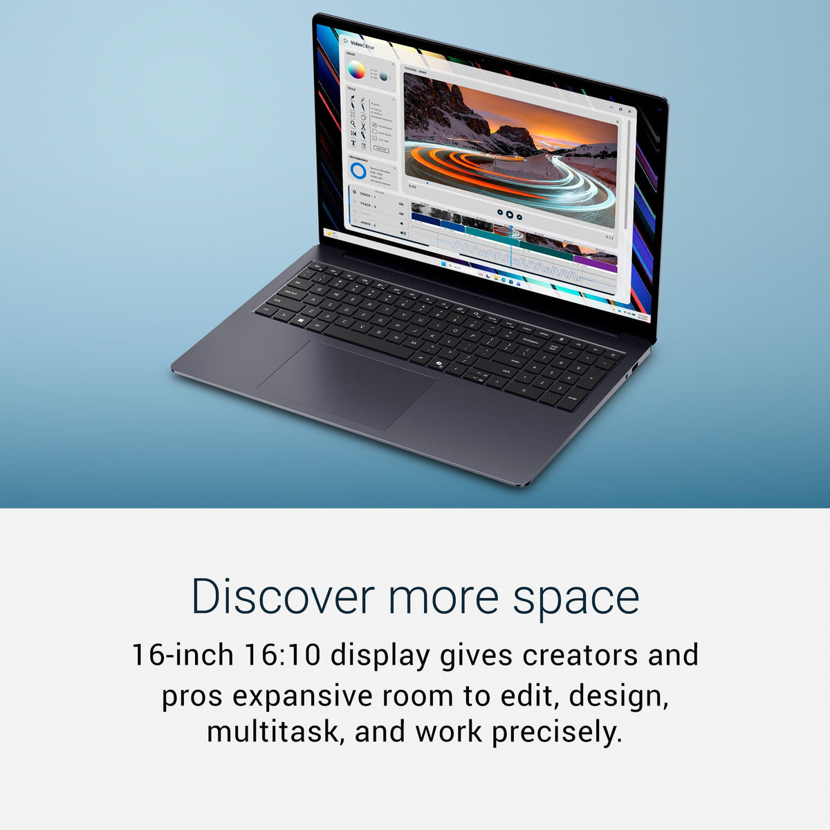 Dell - 16S - 16" 2K Touchscreen Laptop - Intel Core Ultra 7 355 2026 - 16GB Memory - 512GB Storage - Copilot+ PC - Celestial Blue