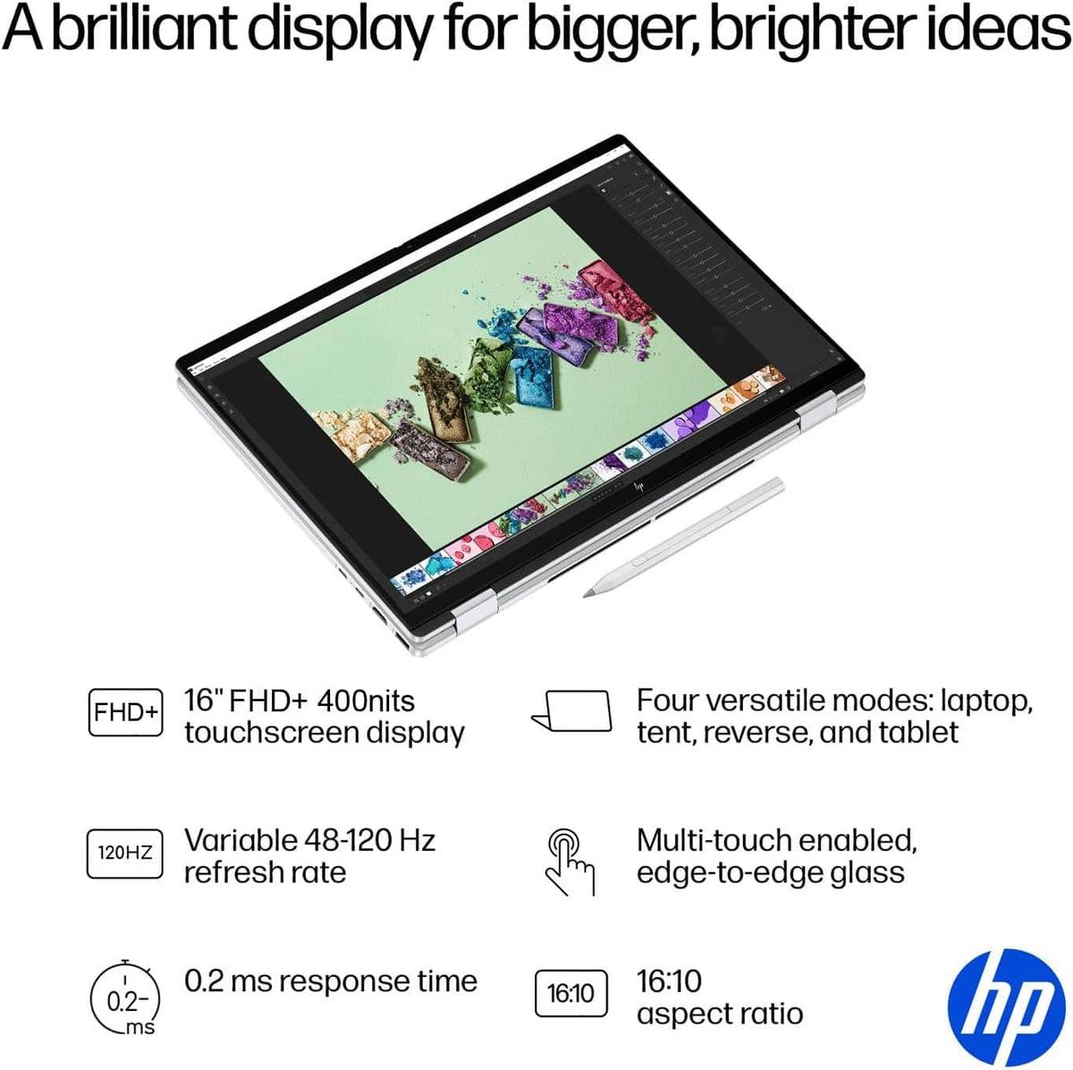 HP - Upgraded - OmniBook 7 Flip 2-in-1 16" WUXGA Touch Laptop - Copilot+PC - Intel Core Ultra 7 258V - 32GB RAM - 1TB SSD - Win 11Pro - Glacier silver