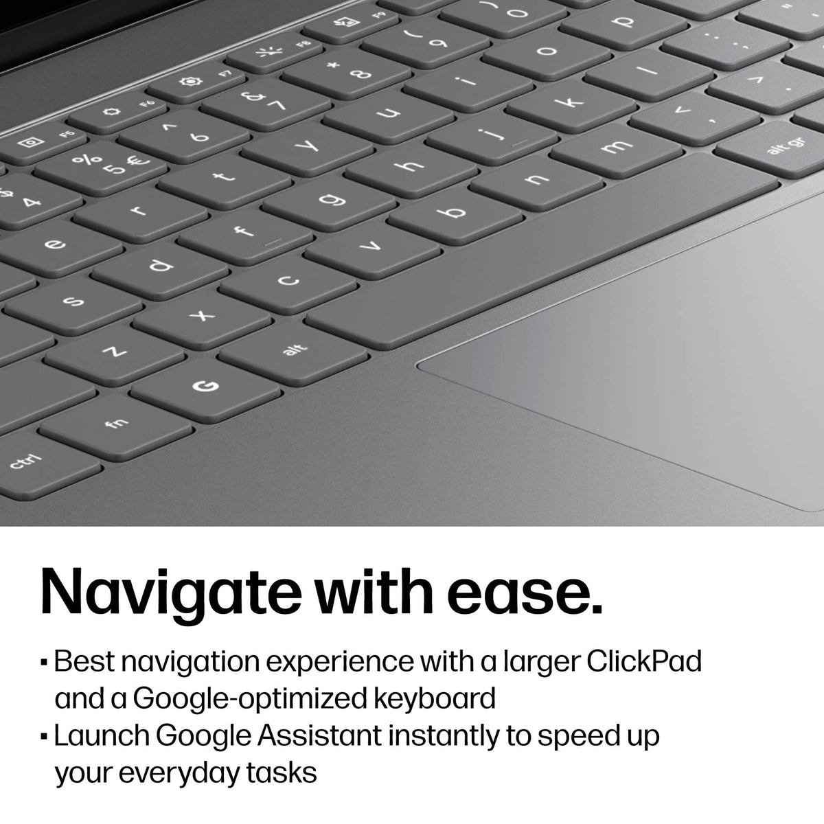 HP - 14" 2K Touchscreen 2-in-1 Chromebook Plus - Intel Core 3 N355 - 8GB Memory - 256GB Storage - Meteor Silver