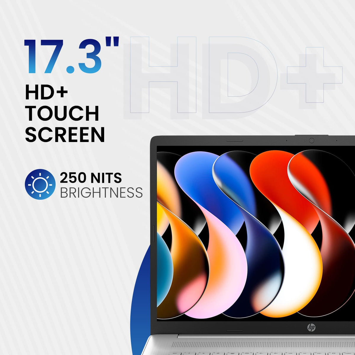 HP - Upgraded - 17.3" HD+ Touchscreen Laptop - Intel Core i7-1355U - 32GB RAM - 2TB SSD - FP Reader & Backlit KB - PCO Laptop Cooler - Silver