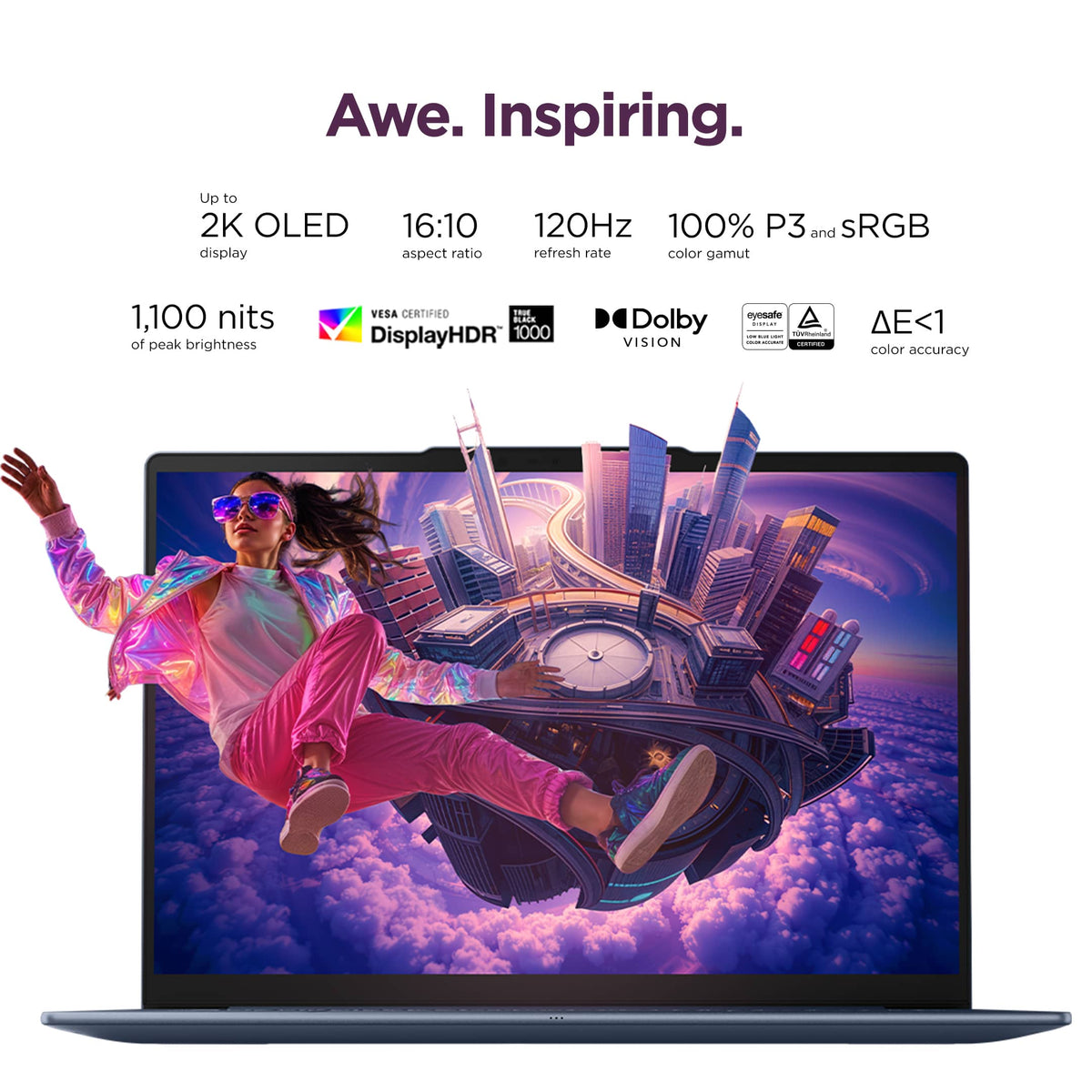 Lenovo - Yoga Slim 7x 14" 2K OLED Touchscreen Laptop - Snapdragon X2 Plus X2P-42-100 2026 - 16GB Memory - 512GB Storage - Cosmic Blue