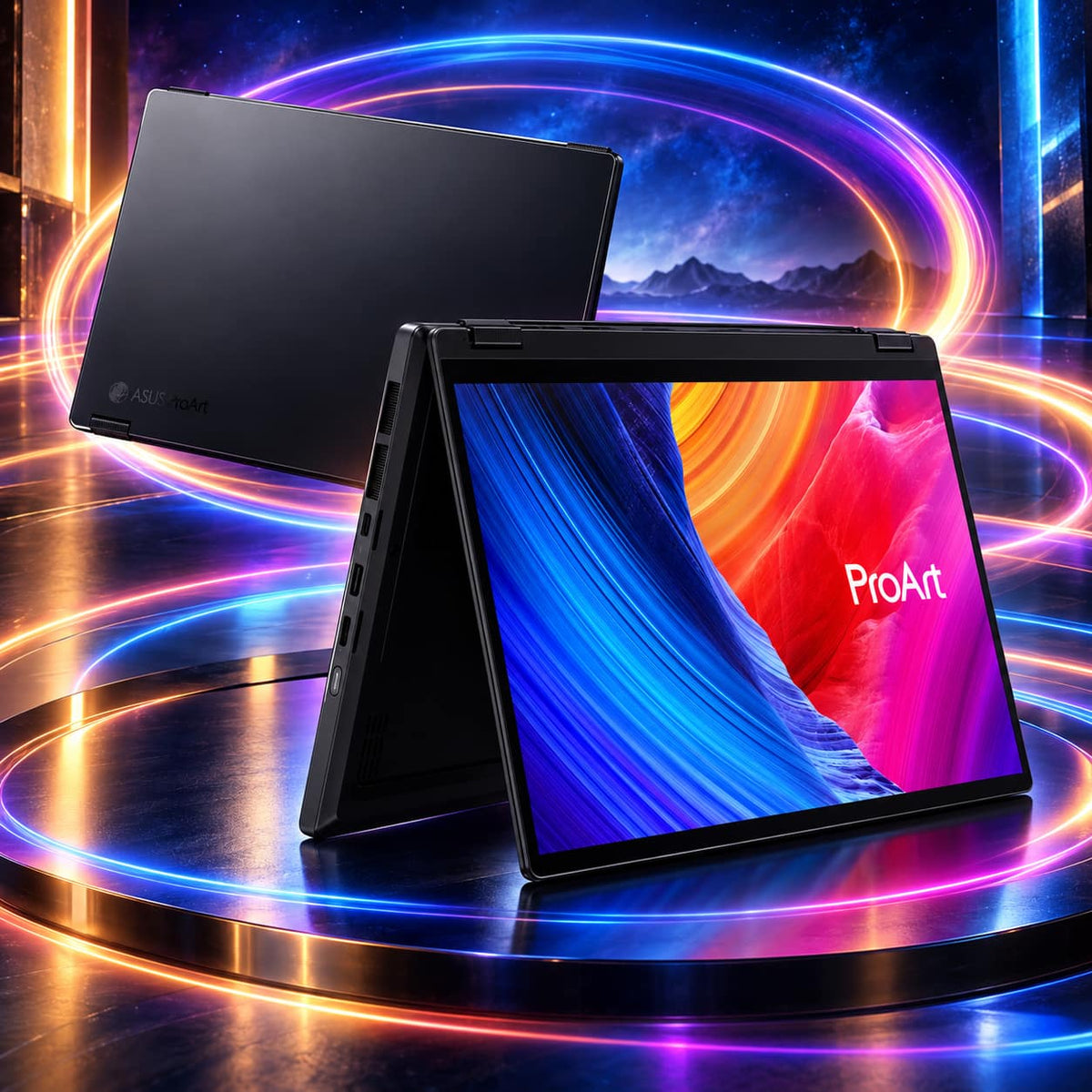 ASUS - Upgraded - ProArt PX13 2-in-1 Laptop 13.3 2.8K Display (Ryzen AI Max+ 388, 32GB, Win 11 Pro) w/Dockztorm Wireless Mouse - Nano Black