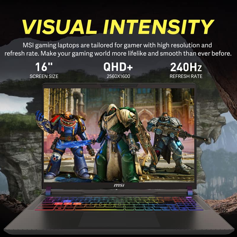 MSI - Upgraded - Vector 16" 240Hz QHD+ Gaming Laptop,Intel Ultra 9-275HX,GeForce RTX 5080,32GB RAM,1TB SSD+1TB Dock Set,Win 11 - Gray
