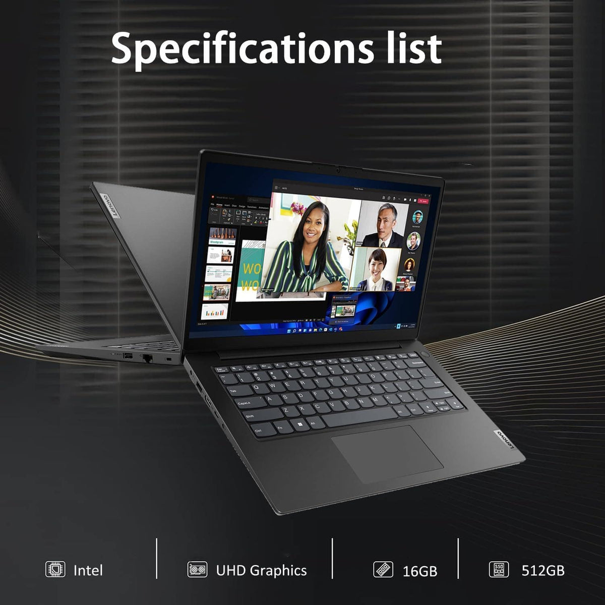 Lenovo - V14 Gen 4 14" FHD Business Laptop - Intel 10-Core i7-13620H - 16GB Memory - 512GB SSD - Windows 11 - Black