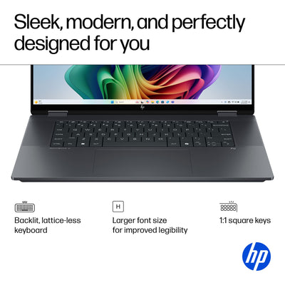 HP - OmniBook X Flip 2-in-1 - 16" 2K Touchscreen Laptop - Intel Core Ultra 7 (2024) - 16GB Memory - 1TB SSD - Copilot+ PC - Eclipse Gray