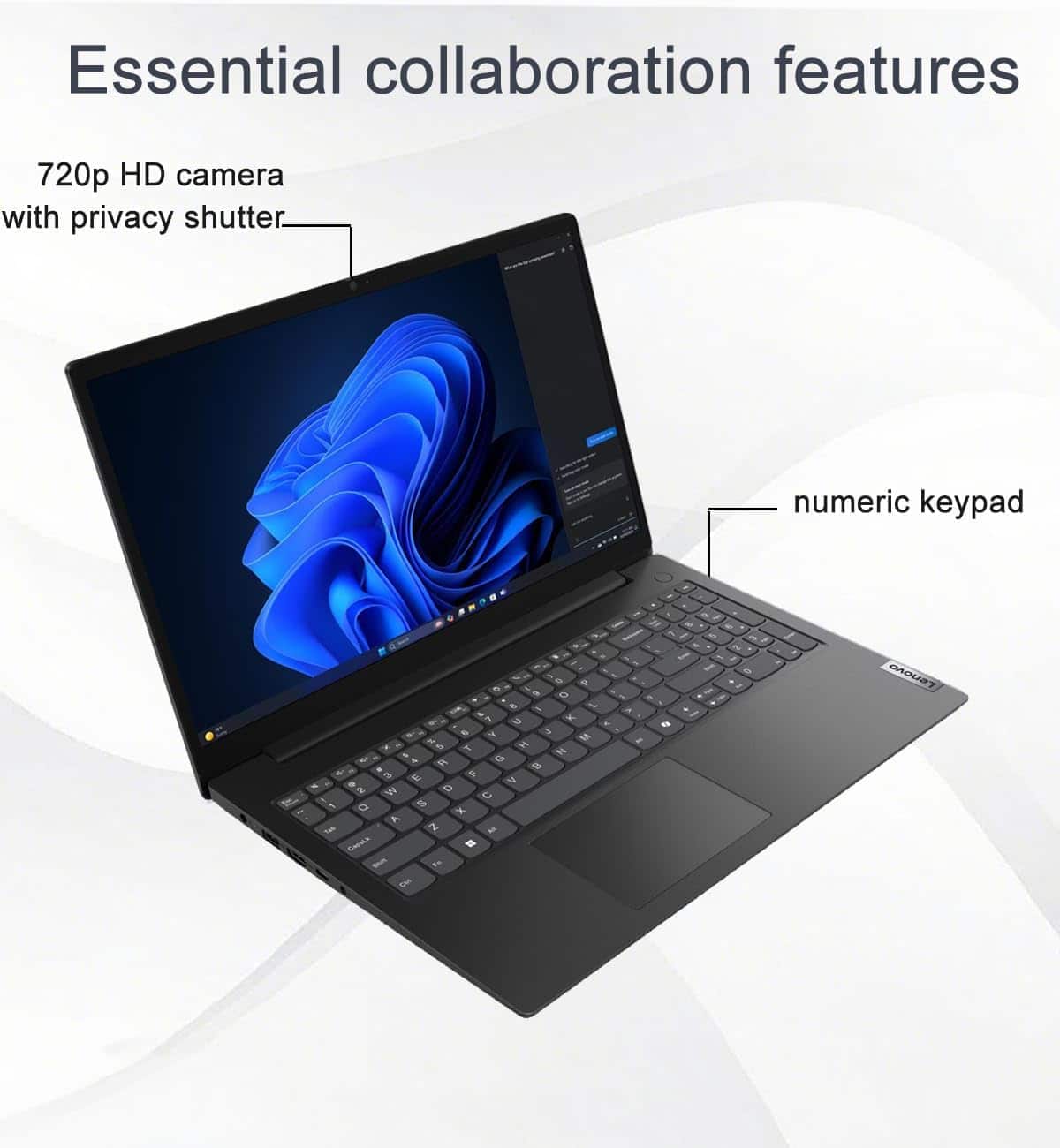 Lenovo - Upgraded - V15 Gen 5 15.6" FHD Business Laptop - Intel Core 7 240H 2025 with 32GB Memory - 1TB SSD - Numeric Keypad - Windows 11 - Black