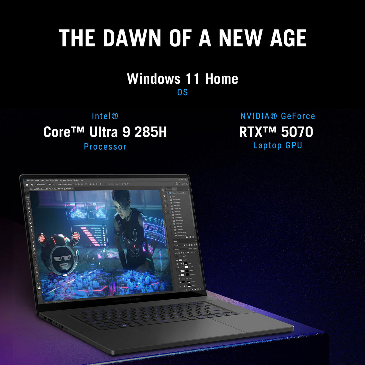 ASUS - ROG Zephyrus G16 16" 2.5K OLED 240Hz Gaming Laptop - Intel Core Ultra 9 285H - 16GB Memory - RTX 5070 - 1TB Storage - Eclipse Gray