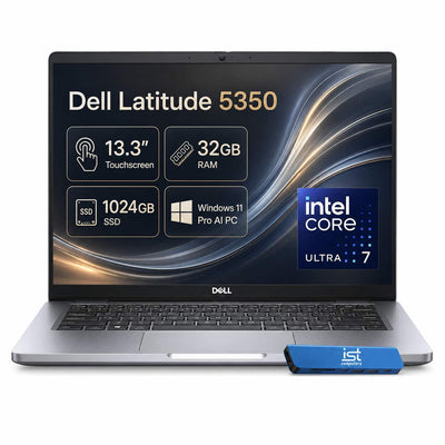 Dell - Upgraded - Latitude 5350 13.3" FHD Business AI PC Laptop - Touchscreen - Intel Core Ultra7 with 32GB RAM - 1TB SSD - Win11Pro - Gray