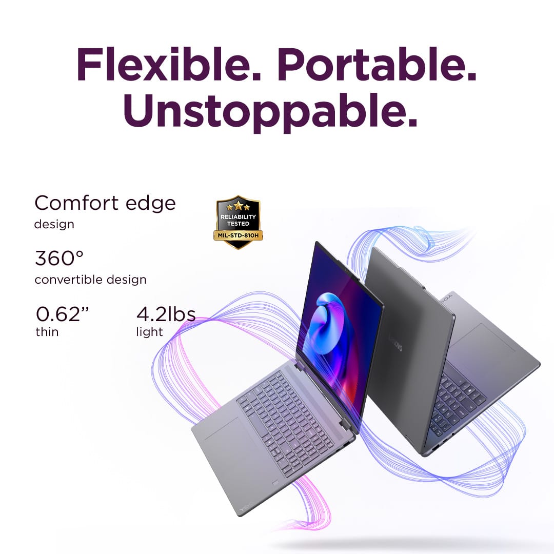 Lenovo - Yoga 7i 2-in-1 - Copilot+ PC - 16" 2K Touchscreen Laptop - Intel Core Ultra 5 Processor 2024 - 16GB Memory - 512GB SSD - Luna Grey