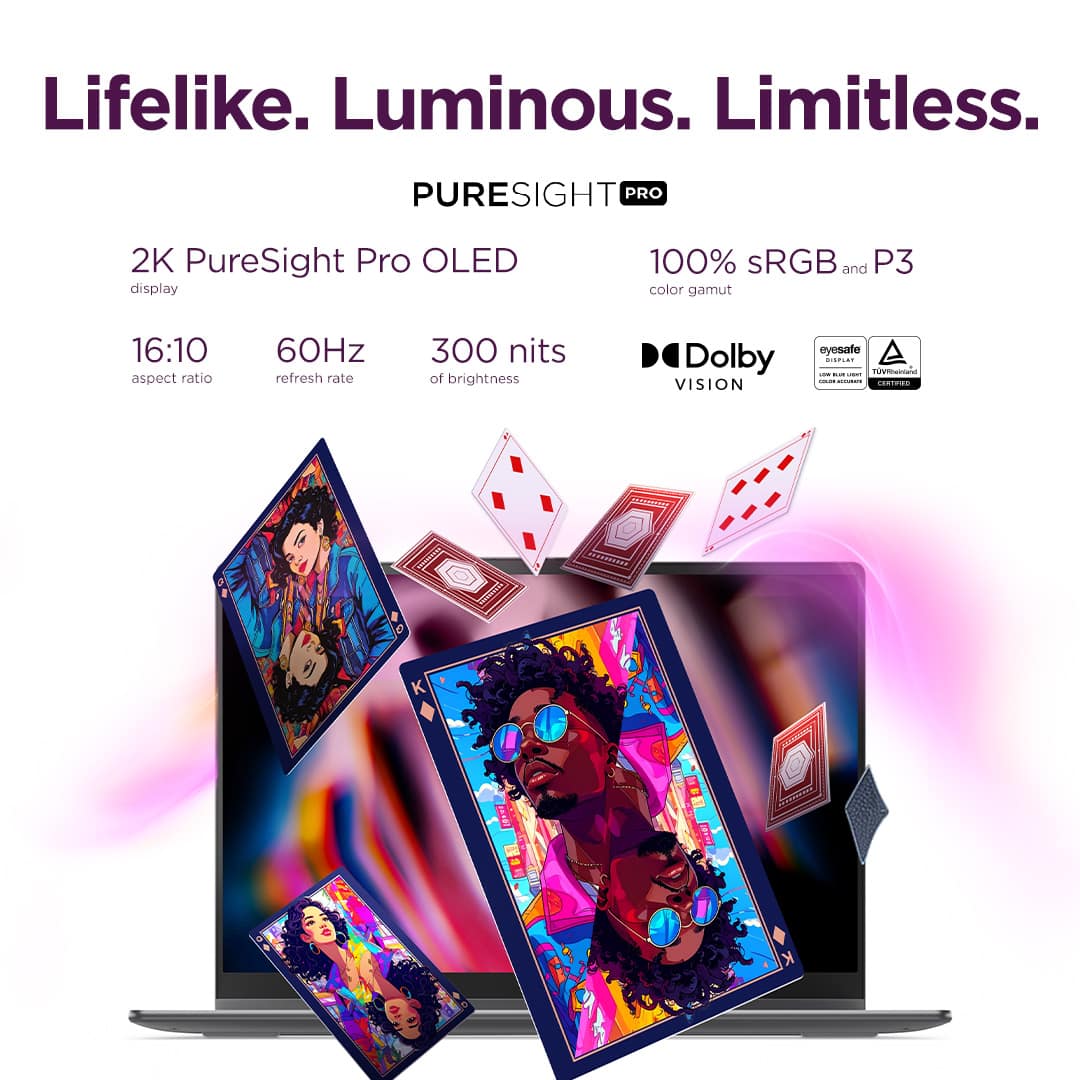 Lenovo - Yoga 7i 2-in-1 16" 2K OLED Touchscreen Laptop - Intel Core Ultra 7 355 2026 - 24GB Memory - 512GB Storage - Luna Grey