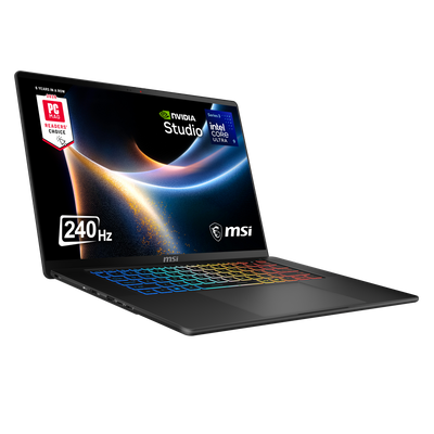 MSI - Stealth 16 AI+ 16" 2.5K 240Hz OLED Gaming Laptop Intel Core U9-386H - NVIDIA GeForce RTX 5060 - 32GB Memory -1TB Storage - Charcoal Black