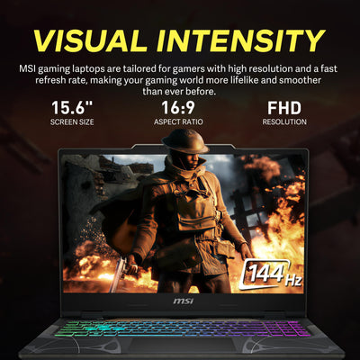 MSI - Upgraded - Cyborg A15 15.6" FHD 144Hz Gaming Laptop,AMD Ryzen 9 270,32GB RAM,1TB SSD+1TB Dock Set,GeForce RTX 5060,Win 11 - Black