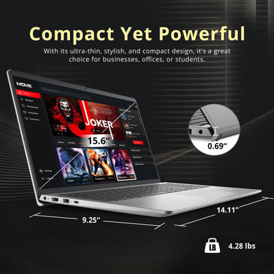 Dell - Upgraded - 15 15.6" FHD Display Laptop,Intel Core i7-1355U,16GB RAM,512GB SSD+160GB Docking Station,Win 11 Pro - Silver