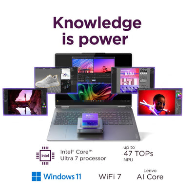 Lenovo - Yoga 7i 2-in-1 16" 2K Touchscreen Laptop - Core Ultra 7 Processor 256V 2024 - 16GB Memory - 512GB Storage- Copilot+ PC - Luna Grey