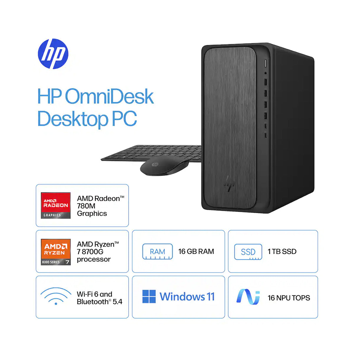 HP OmniDesk Desktop PC 27" Monitor 100Hz Openbox