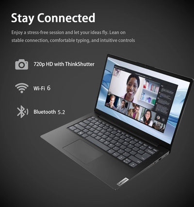 Lenovo - V14 Gen 4 14" FHD Business Laptop - Intel 10-Core i7-13620H - 16GB Memory - 512GB SSD - Windows 11 - Black