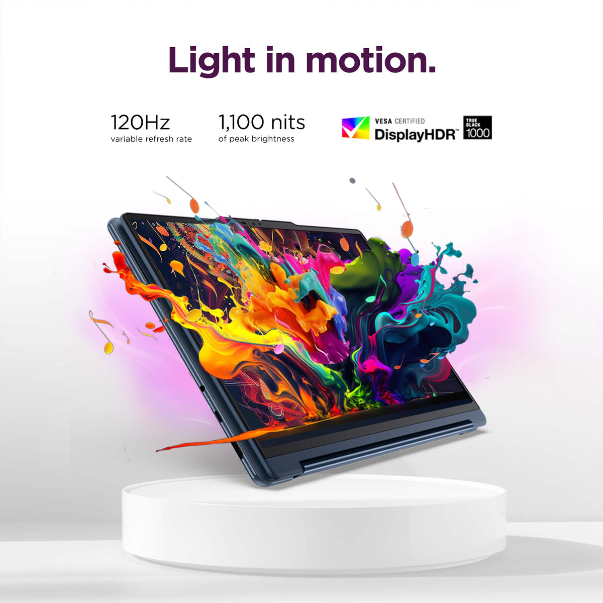 Lenovo - Yoga 9i 2-in-1 Aura Edition 14" 3K OLED Touchscreen Laptop - Core Ultra 7 Processor 355 2026- 32GB Memory- 1TB Storage - Cosmic Blue