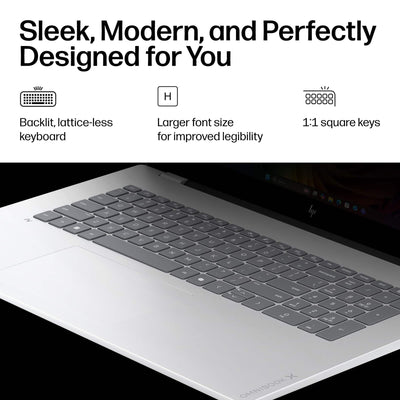 HP - OmniBook X 17.3" Full HD Touchscreen Laptop - Intel Core Ultra 7 (2024) - 16GB Memory - 512GB SSD - Copilot+ PC - Glacier Silver