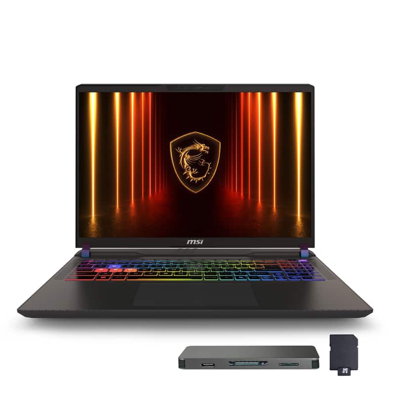 MSI - Upgraded - Vector 16" QHD+ Gaming Laptop,Ultra 9-275HX,RTX 5080,32GB RAM,1TB SSD+1TB Dock Set,Backlit Keyboard,Win 11 - Gray