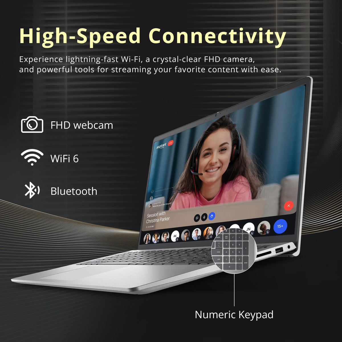 Dell - Upgraded - 15 15.6" FHD Display Laptop,Intel Core i7-1355U,16GB RAM,512GB SSD+160GB Docking Station,Win 11 Pro - Silver