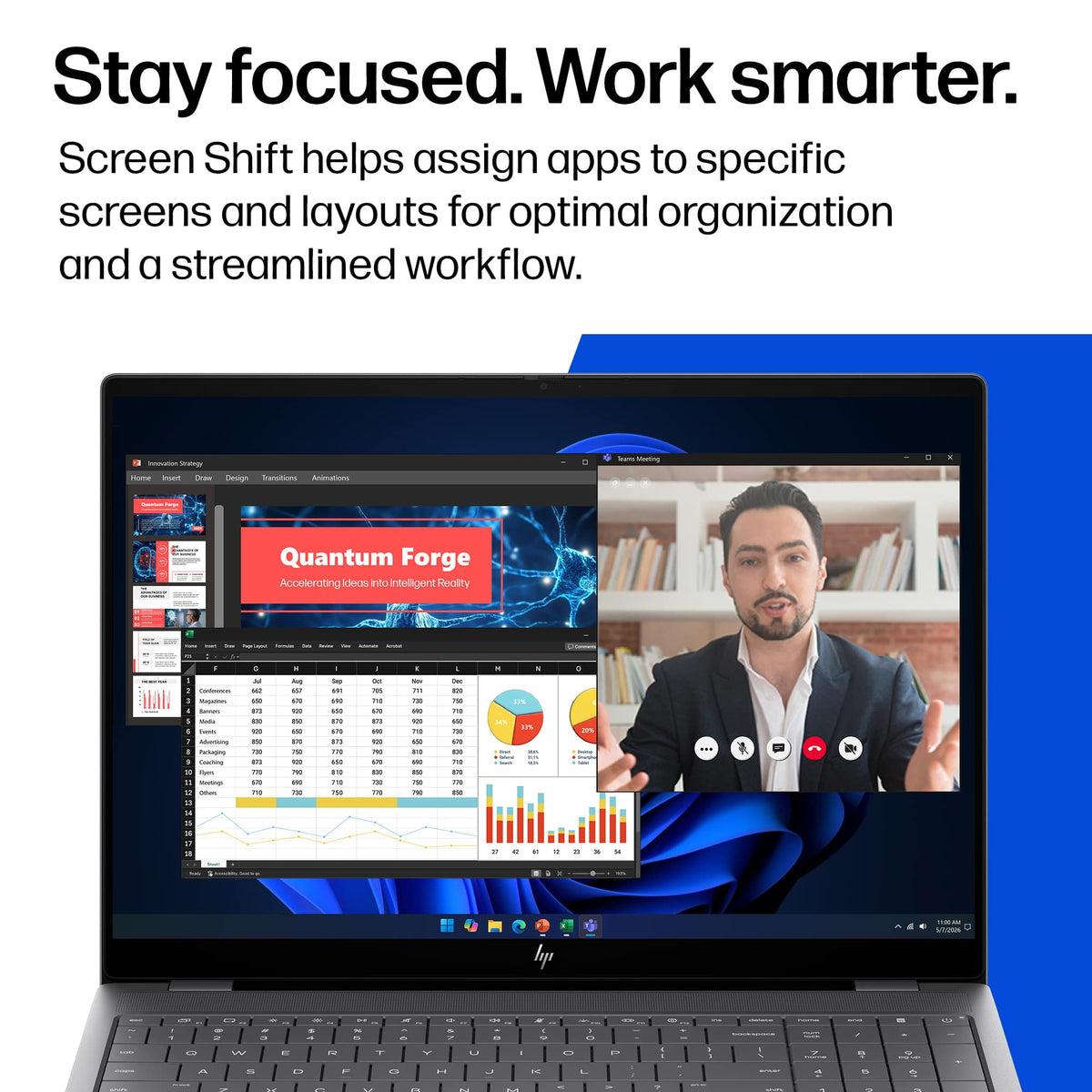 HP - OmniBook X – 16” 2K OLED Touchscreen Laptop – Intel Core Ultra X7 (2026) – 32GB Memory – 1TB SSD – Copilot+ PC - Meteor Silver