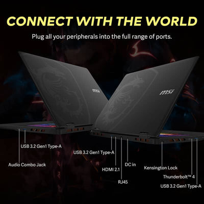 MSI - Upgraded - Crosshair 18" 240Hz Gaming Laptop,Intel Ultra 9 275HX,GeForce RTX 5070,32GB RAM,2TB SSD+1TB Dock Set,Win 11 - Black