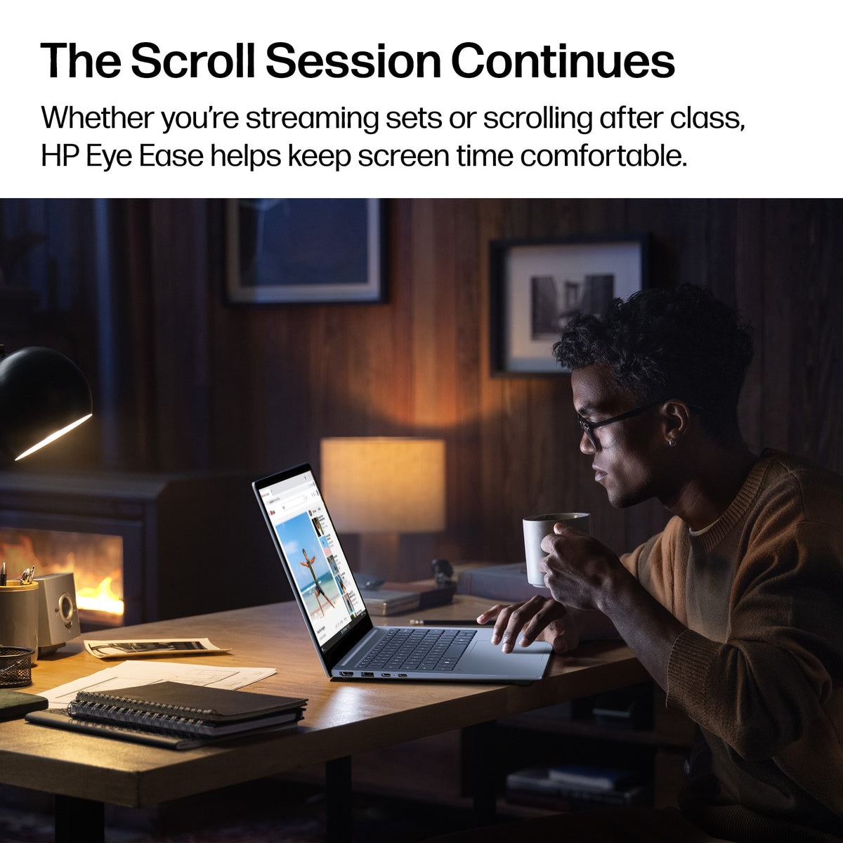 HP - OmniBook 3 - 14" 2K OLED Laptop - Snapdragon X (8-Core CPU) - 16GB Memory - 512GB SSD - Copilot+ - 41+ Hrs Battery Life¹ - Starlit Blue