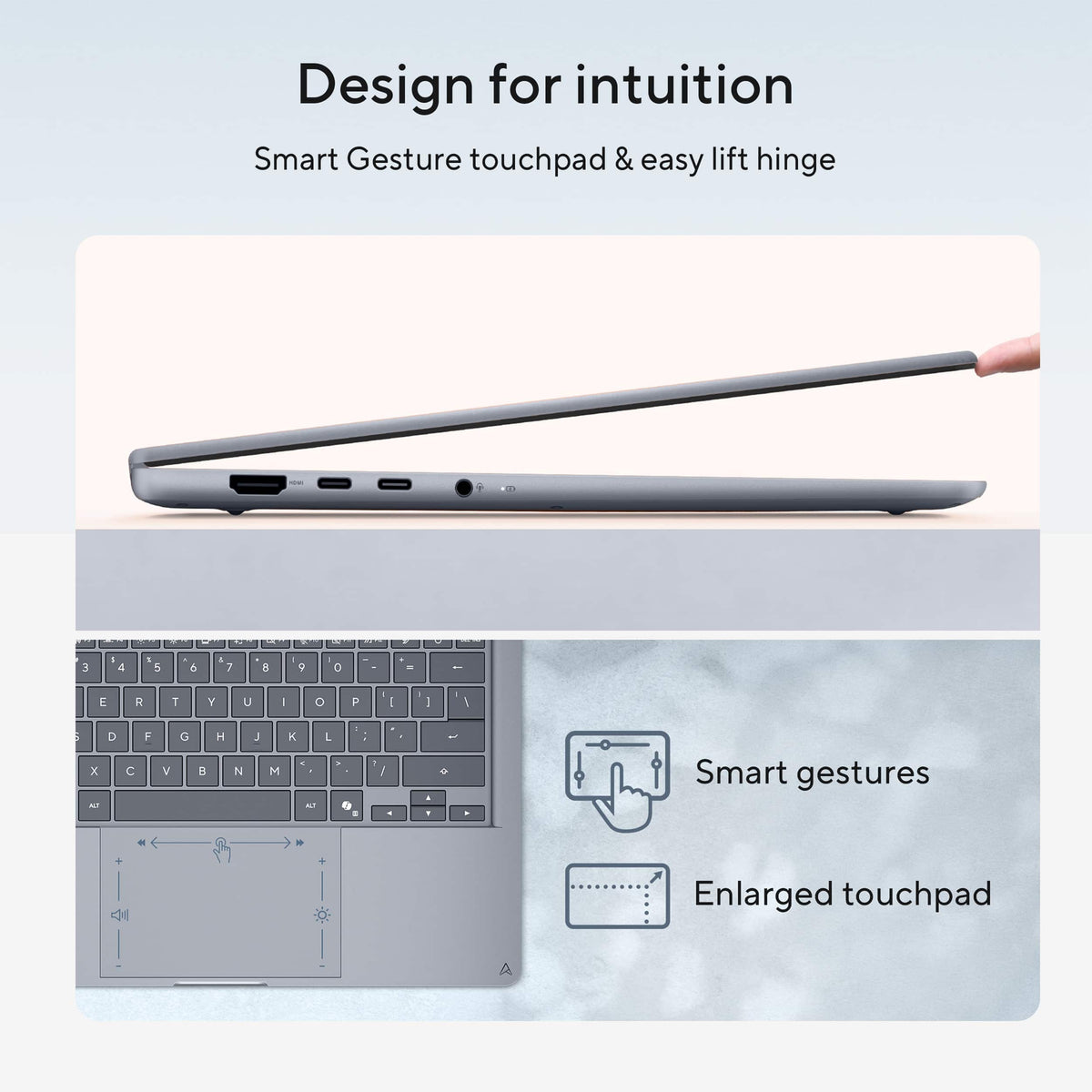 ASUS - Zenbook 14 14" 2K OLED Laptop - Snapdragon X1-26-100 (2026) - 8GB Memory - 256GB Storage - Arctic Blue