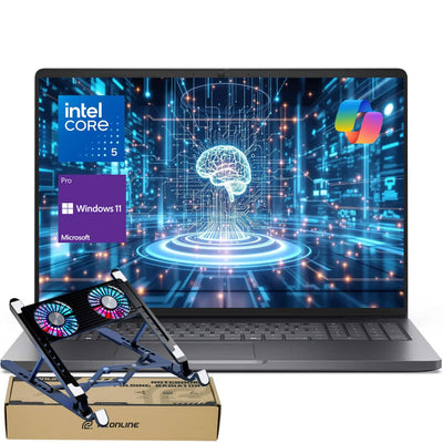 Dell - Pro 16 16" FHD+ Laptop - Intel Core 5 120U, 32GB RAM - 1TB SSD - Copilot & Backlit Keyboard - PCO Laptop Cooler - Silver