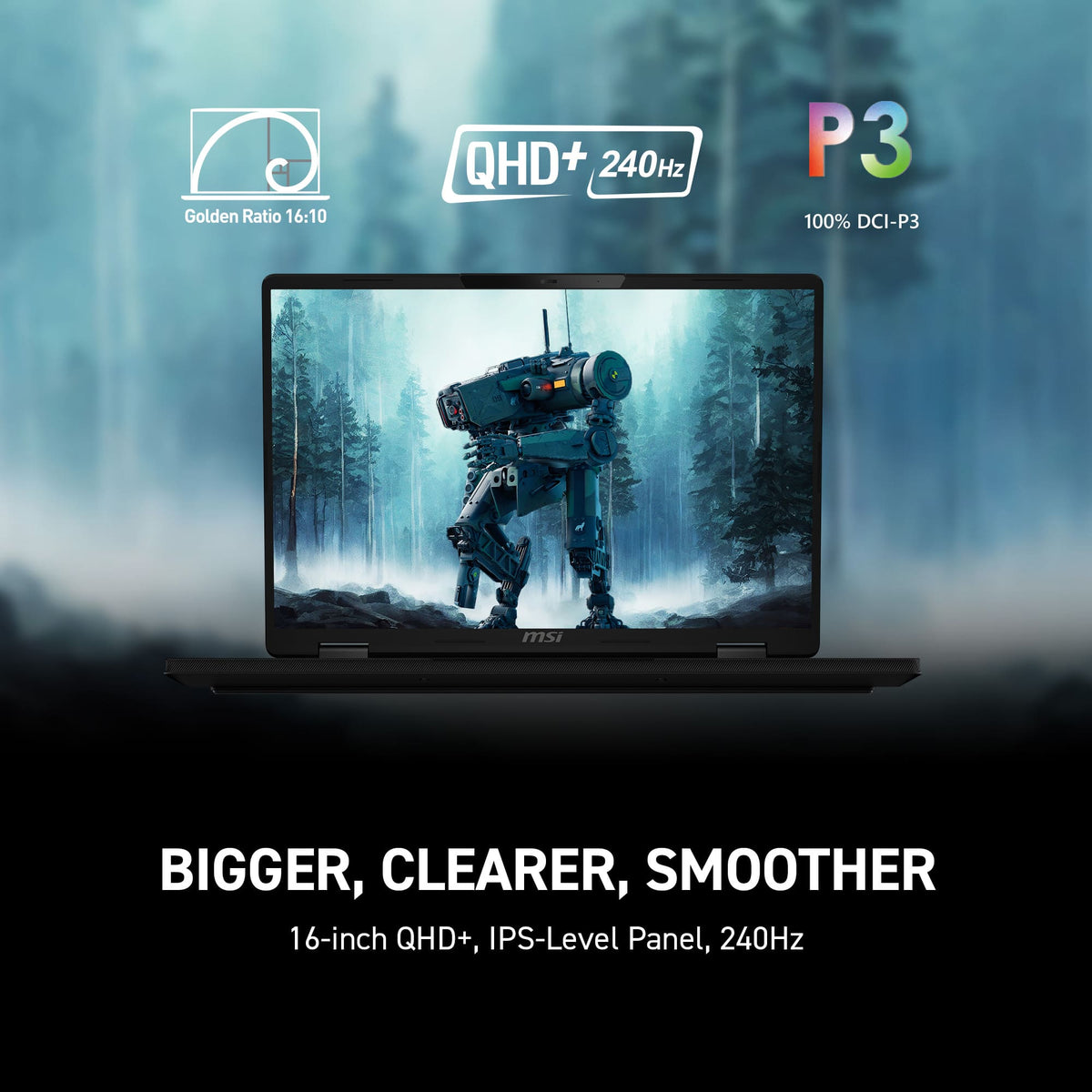 MSI - Crosshair A16 HX 16" 2.5K QHD+ 240Hz Gaming Laptop - AMD R9 8940HX - NVIDIA GeForce RTX 5060 - 16GB Memory - 1TB Storage - Cosmo Gray