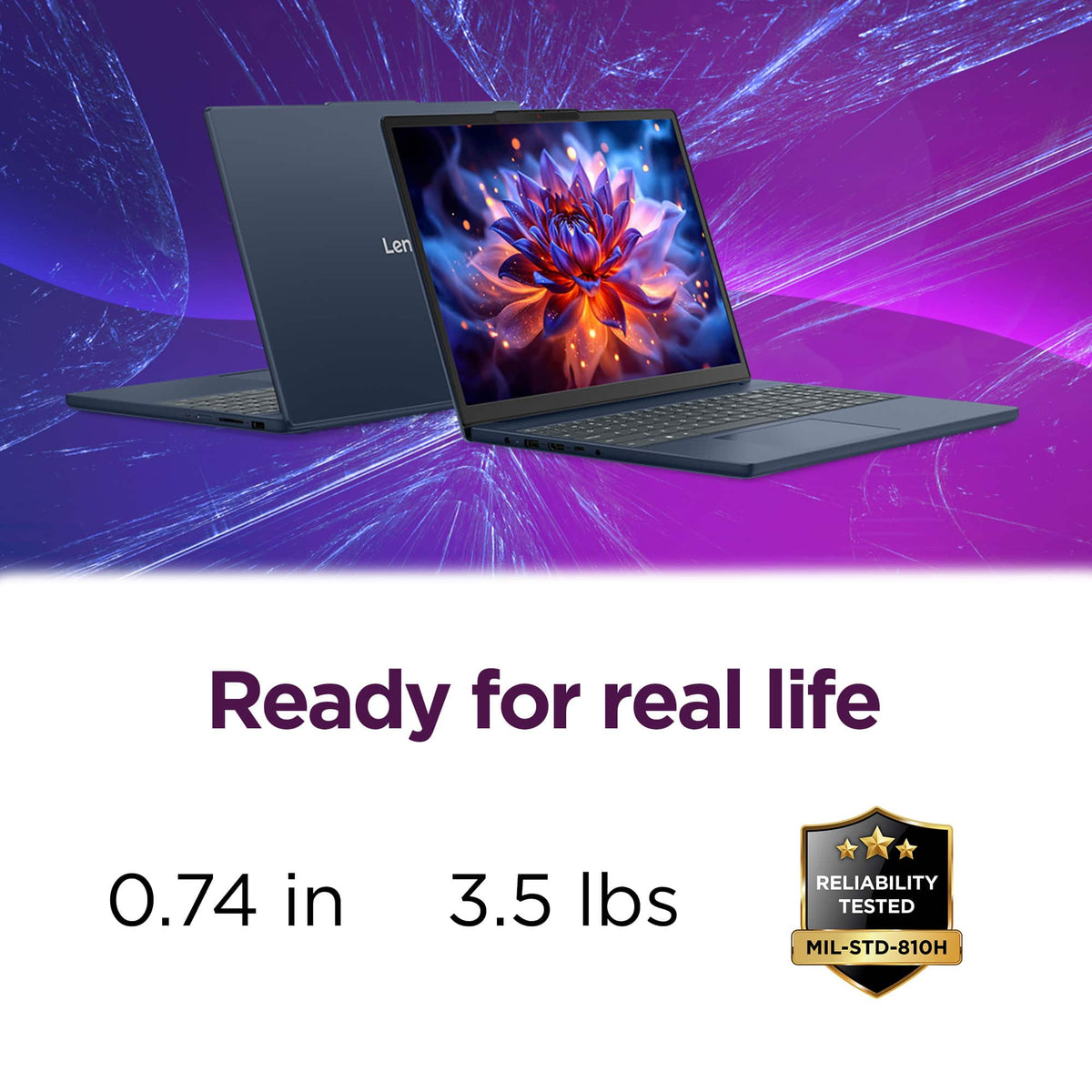 Lenovo - IdeaPad Slim 3i 15.3" 2K Touchscreen Laptop - Intel Core 7 350 2026 - 16GB Memory - 512GB Storage - Cosmic Blue