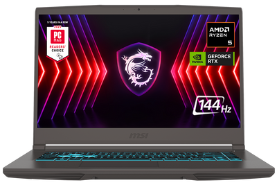 MSI - THIN A15 15.6" 144Hz FHD Gaming Laptop - AMD R5-7535HS - GeForce RTX 4050 - 8GB Memory - 512GB SSD Storage - Black