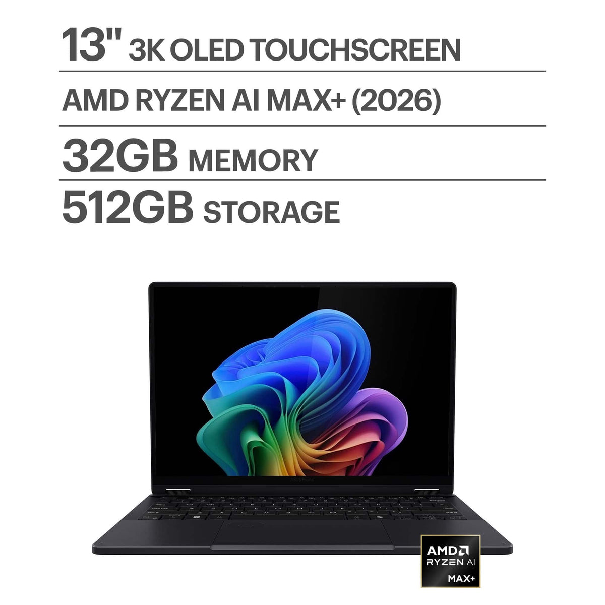 ASUS - ProArt PX13 13.3" 3K OLED Touchscreen 2-in-1 - AMD Ryzen AI Max+ 388 2026 - 32GB Memory - 512GB Storage - Copilot+ PC - Nano Black