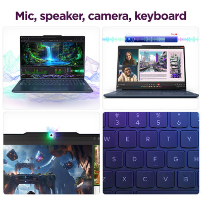 Lenovo - Yoga 9n 2-in-1 16" 3K OLED Touchscreen Laptop - NVIDIA RTX Spark N1X 20-Core (2026) - 64GB Memory - 1TB Storage - Cosmic Blue