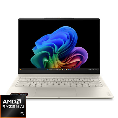 Lenovo - Yoga 7a 2-in-1 14" 2K OLED Touchscreen Laptop - AMD Ryzen AI 5 430 2026- 16GB Memory - 512GB Storage - Copilot+ PC - Seashell