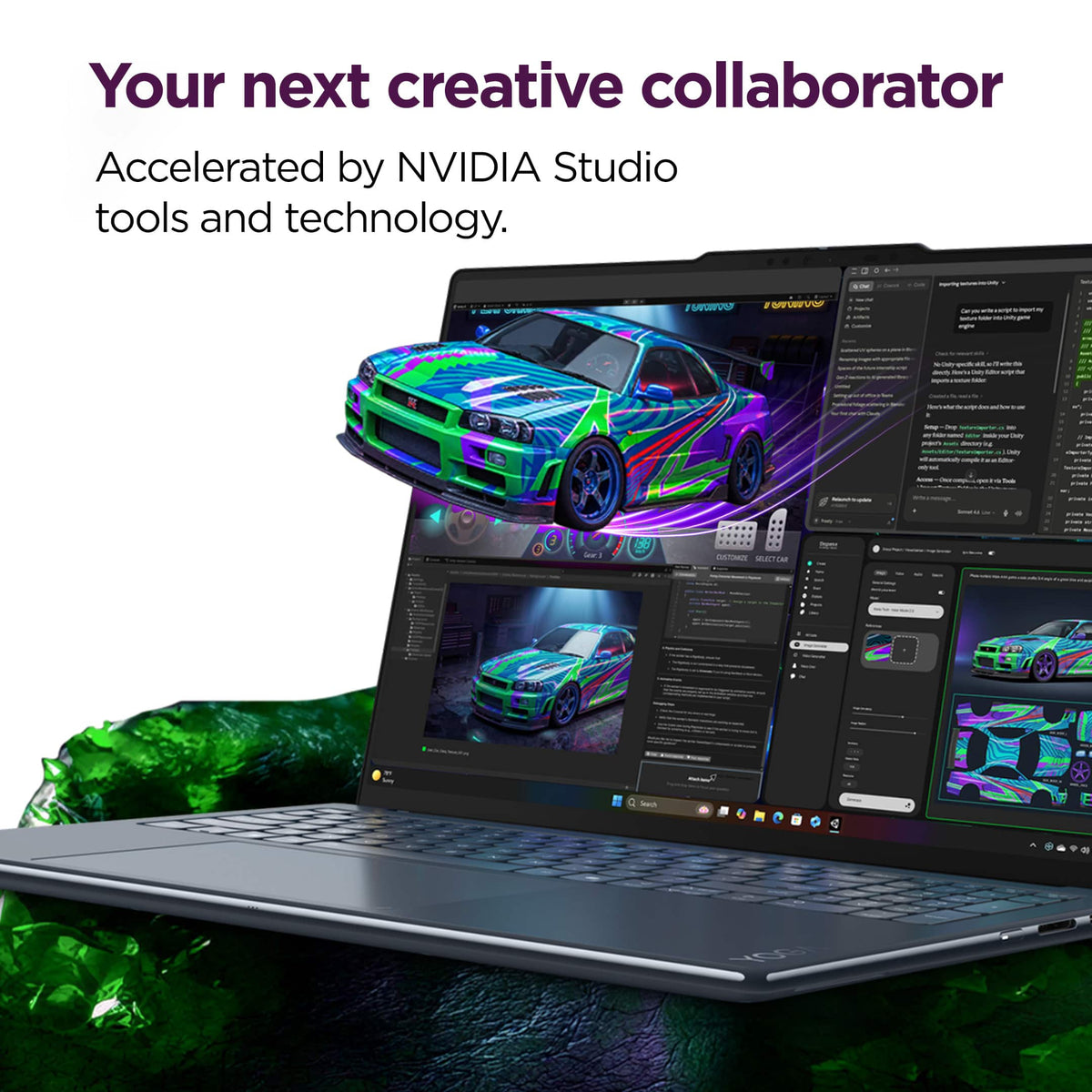 Lenovo - Yoga 9n 2-in-1 16" 3K OLED Touchscreen Laptop - NVIDIA RTX Spark N1X 20-Core (2026) - 64GB Memory - 1TB Storage - Cosmic Blue