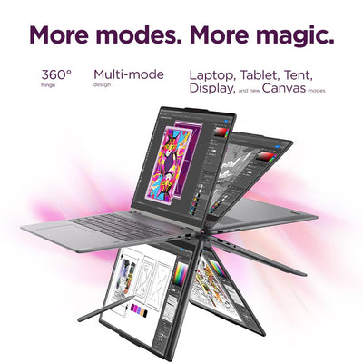 Lenovo - Yoga 7i 2-in-1 16" 2K OLED Touchscreen Laptop - Intel Core Ultra 7 355 2026 - 24GB Memory - 512GB Storage - Luna Grey