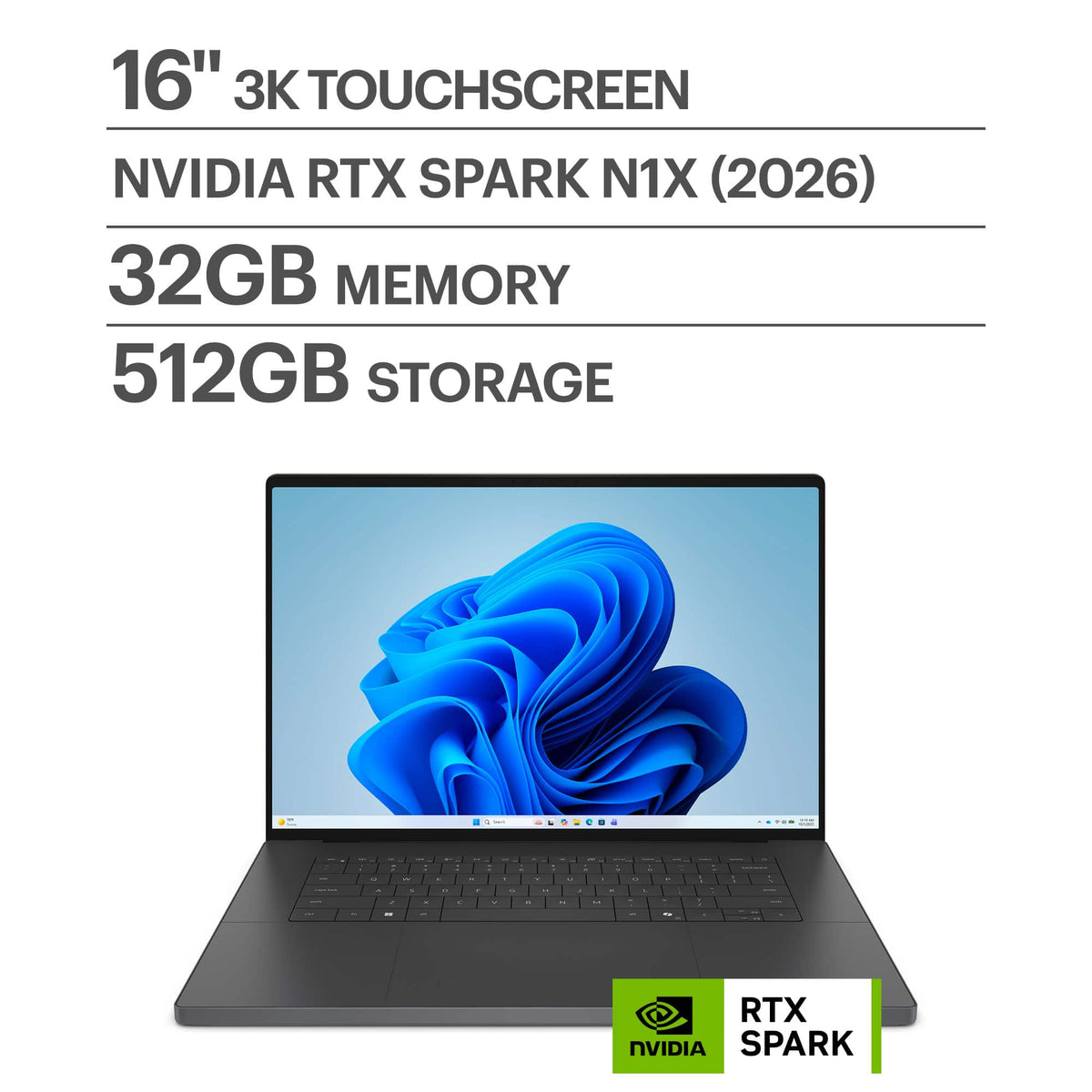 Dell - XPS - 16" 3.2K OLED Touchscreen Laptop - NVIDIA RTX Spark N1X 18-Core (2026) - 32GB Memory - 512GB Storage - Graphite
