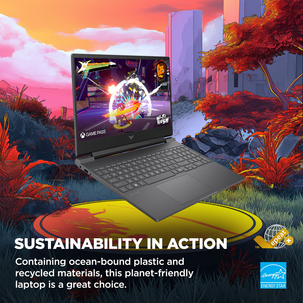 HP - Victus 15.6" 144Hz Full HD Gaming Laptop - AMD Ryzen 7 7445HS (2023) - 16GB Memory - NVIDIA GeForce RTX 4050 - 512GB SSD - Mica Silver