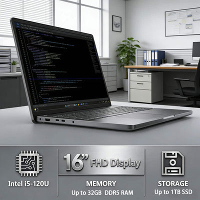 Dell - Pro 16 16" FHD+ Laptop - Intel Core 5 120U, 32GB RAM - 1TB SSD - Copilot & Backlit Keyboard - PCO Laptop Cooler - Silver